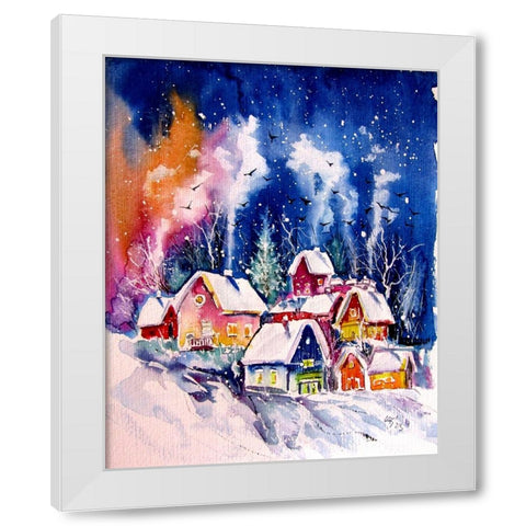 Frozen Village II White Modern Wood Framed Art Print by Kovacs, Anna Brigite