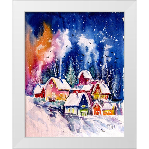 Frozen Village II White Modern Wood Framed Art Print by Kovacs, Anna Brigite