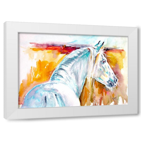 Andalusian Horse III White Modern Wood Framed Art Print by Kovacs, Anna Brigite
