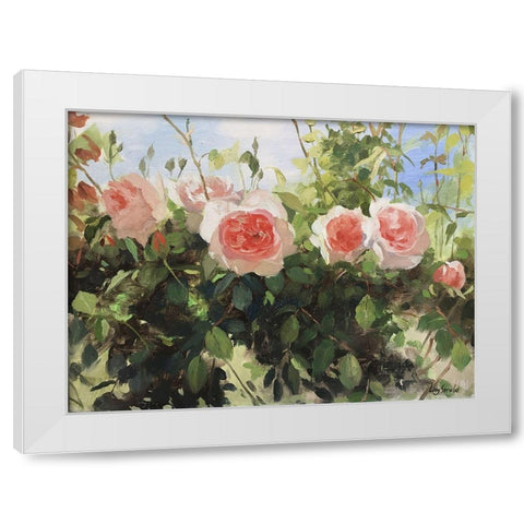 Garden Rose IV White Modern Wood Framed Art Print by Strube, Ling