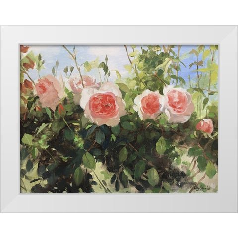 Garden Rose IV White Modern Wood Framed Art Print by Strube, Ling
