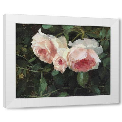 Garden Rose V White Modern Wood Framed Art Print by Strube, Ling