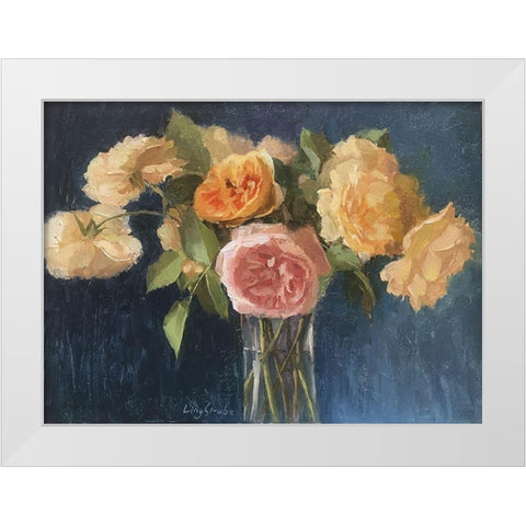 Rose Bouquet White Modern Wood Framed Art Print by Strube, Ling