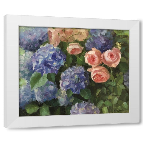 Summer Garden II White Modern Wood Framed Art Print by Strube, Ling