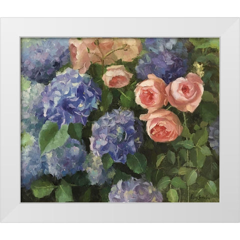 Summer Garden II White Modern Wood Framed Art Print by Strube, Ling