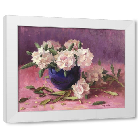 The Rhododendron White Modern Wood Framed Art Print by Strube, Ling