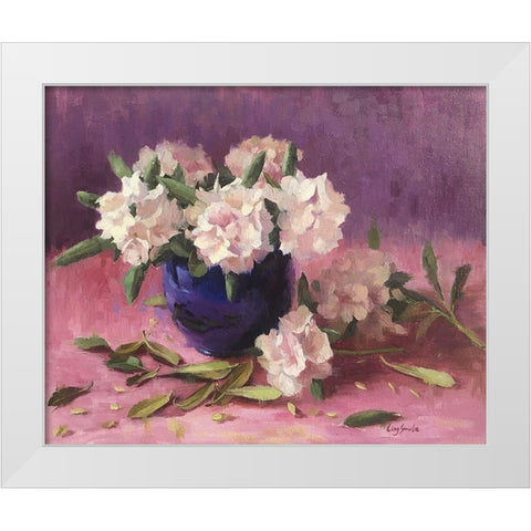 The Rhododendron White Modern Wood Framed Art Print by Strube, Ling