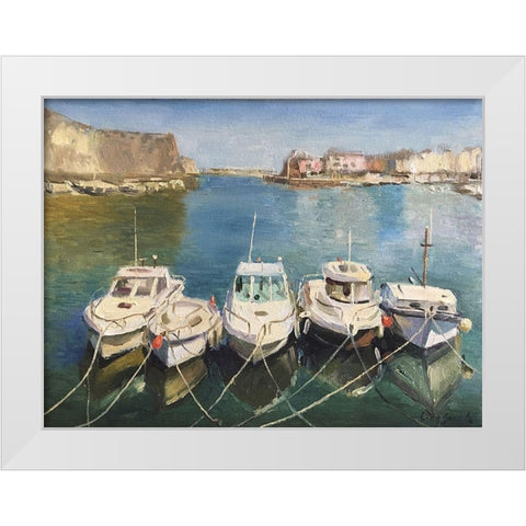 France Harbour II White Modern Wood Framed Art Print by Strube, Ling