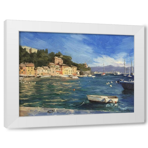 Portofino White Modern Wood Framed Art Print by Strube, Ling