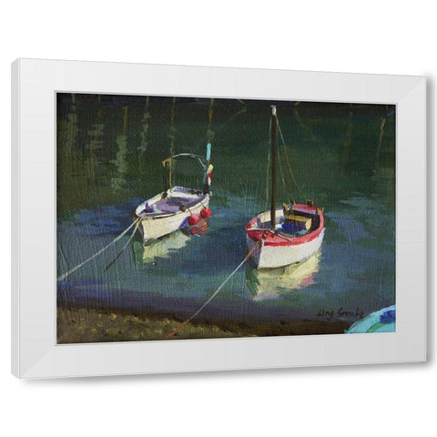 Reflexion White Modern Wood Framed Art Print by Strube, Ling