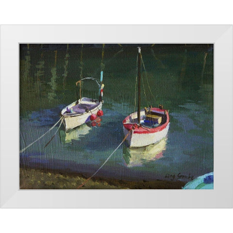 Reflexion White Modern Wood Framed Art Print by Strube, Ling