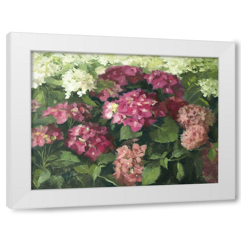 German Hydrangeas White Modern Wood Framed Art Print by Strube, Ling