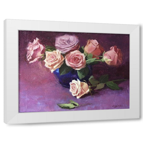 Rose Bouquet II White Modern Wood Framed Art Print by Strube, Ling