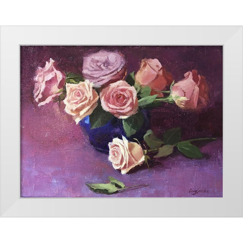 Rose Bouquet II White Modern Wood Framed Art Print by Strube, Ling
