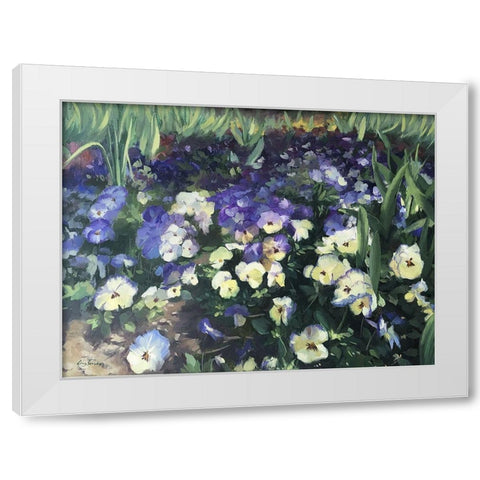 Spring Passion White Modern Wood Framed Art Print by Strube, Ling