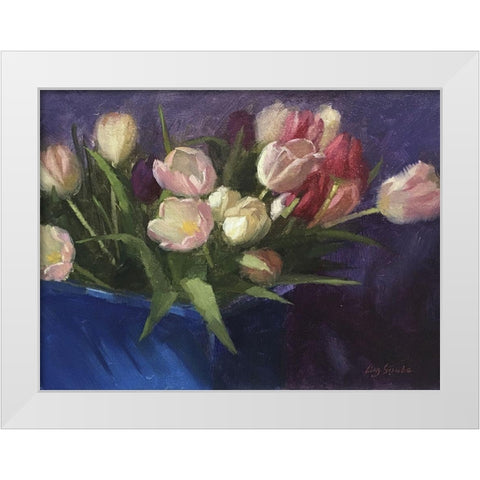 Tulips II White Modern Wood Framed Art Print by Strube, Ling