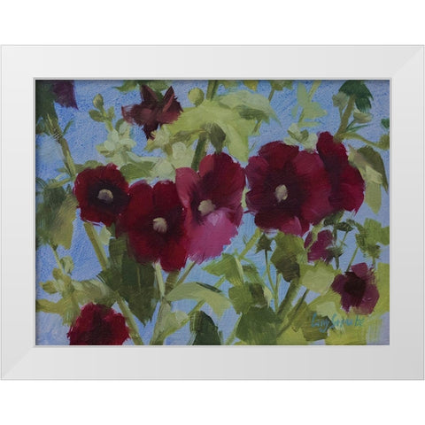 Stock Rose White Modern Wood Framed Art Print by Strube, Ling