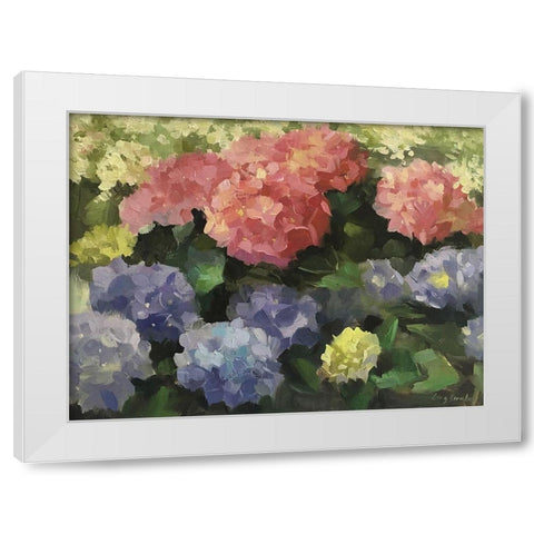 Hydrangeas White Modern Wood Framed Art Print by Strube, Ling