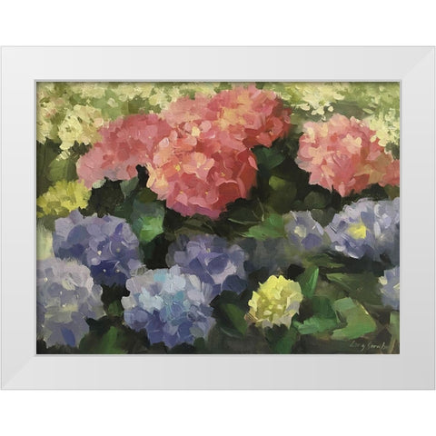 Hydrangeas White Modern Wood Framed Art Print by Strube, Ling