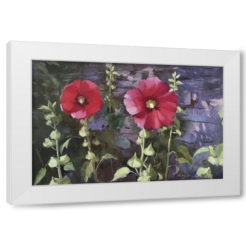 Holy Hock II White Modern Wood Framed Art Print by Strube, Ling