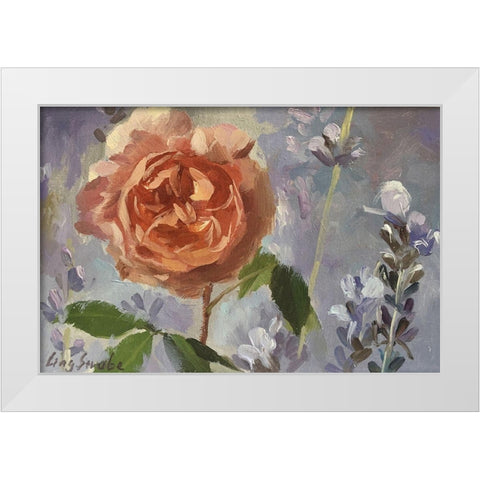 Joy White Modern Wood Framed Art Print by Strube, Ling