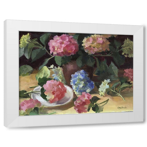The Hydrangeas White Modern Wood Framed Art Print by Strube, Ling