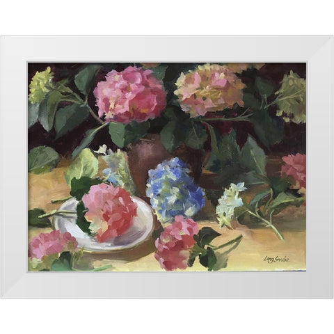 The Hydrangeas White Modern Wood Framed Art Print by Strube, Ling