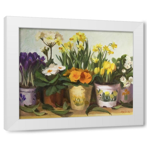Spring Song White Modern Wood Framed Art Print by Strube, Ling