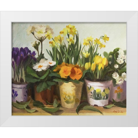 Spring Song White Modern Wood Framed Art Print by Strube, Ling