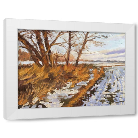 An Evening in Winter II White Modern Wood Framed Art Print by Strube, Ling