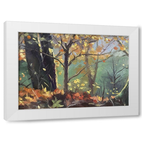 The Golden Light III White Modern Wood Framed Art Print by Strube, Ling