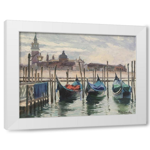 Venice at Noon White Modern Wood Framed Art Print by Strube, Ling