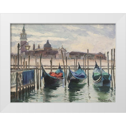 Venice at Noon White Modern Wood Framed Art Print by Strube, Ling