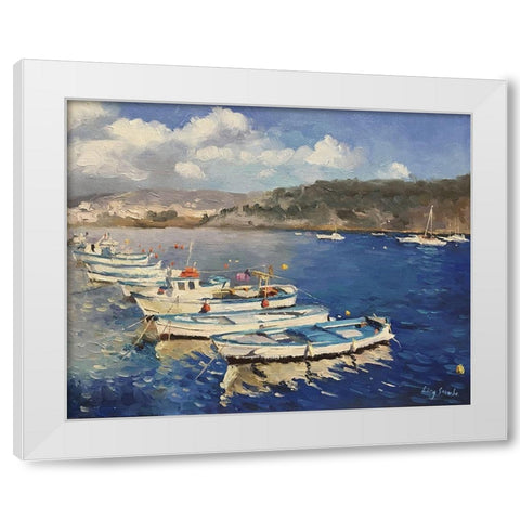 Italian Landscape II White Modern Wood Framed Art Print by Strube, Ling