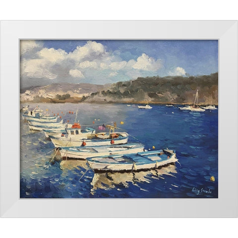 Italian Landscape II White Modern Wood Framed Art Print by Strube, Ling
