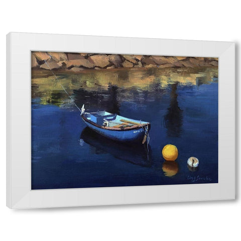 Go for Holiday White Modern Wood Framed Art Print by Strube, Ling