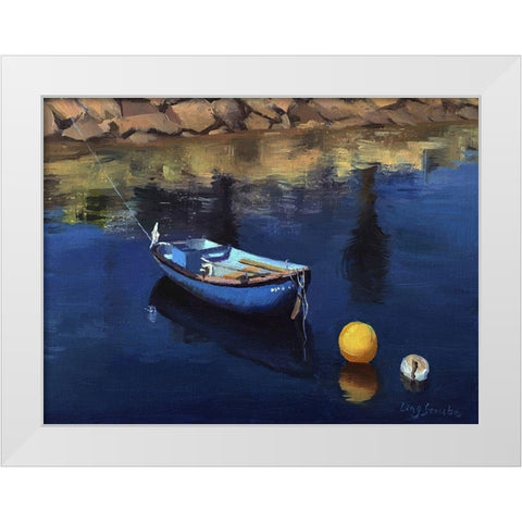 Go for Holiday White Modern Wood Framed Art Print by Strube, Ling