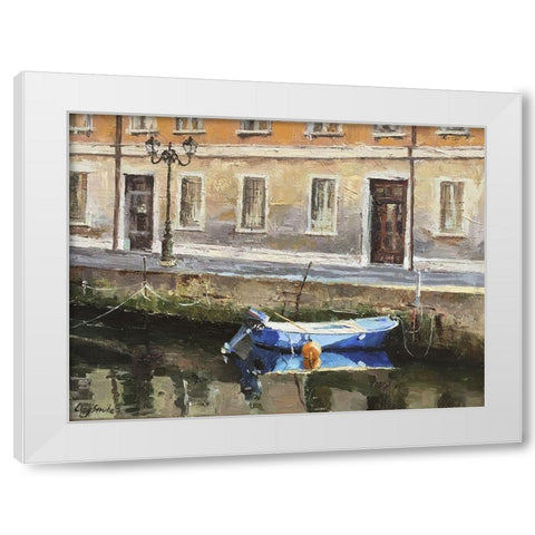 Italian Landscape III White Modern Wood Framed Art Print by Strube, Ling