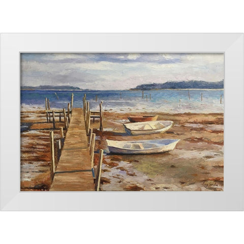 Sunset Glow in Denmark II White Modern Wood Framed Art Print by Strube, Ling