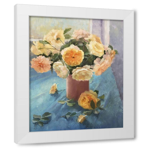 Rose Day White Modern Wood Framed Art Print by Strube, Ling