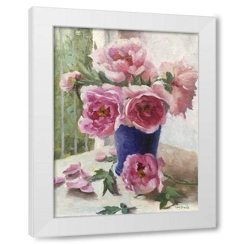 Peony I White Modern Wood Framed Art Print by Strube, Ling