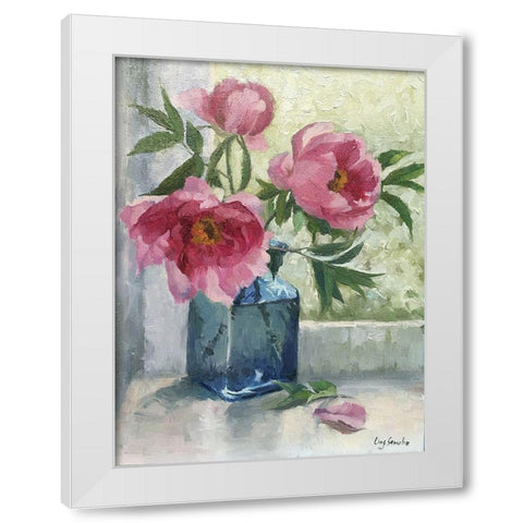 Peony II White Modern Wood Framed Art Print by Strube, Ling