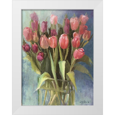 Spring Gift White Modern Wood Framed Art Print by Strube, Ling