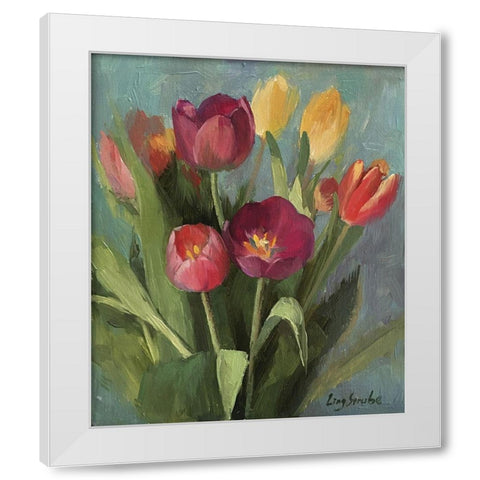 Hallo Spring White Modern Wood Framed Art Print by Strube, Ling