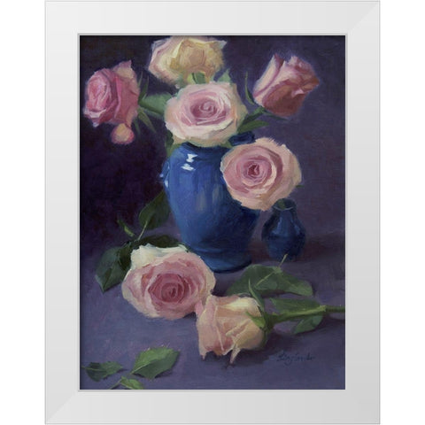 Anmut White Modern Wood Framed Art Print by Strube, Ling