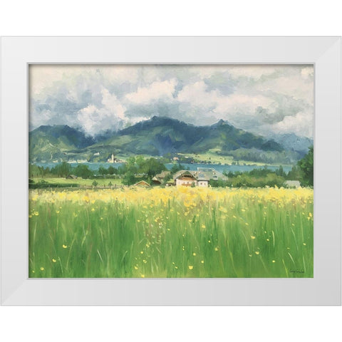 Wolfgang,  Austria White Modern Wood Framed Art Print by Strube, Ling