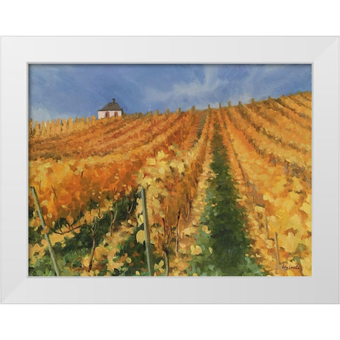 Autumn Glory White Modern Wood Framed Art Print by Stube, Ling