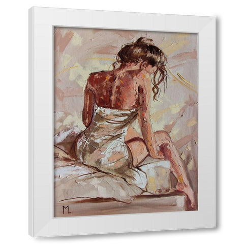 Morning White Modern Wood Framed Art Print by Luniak, Monika