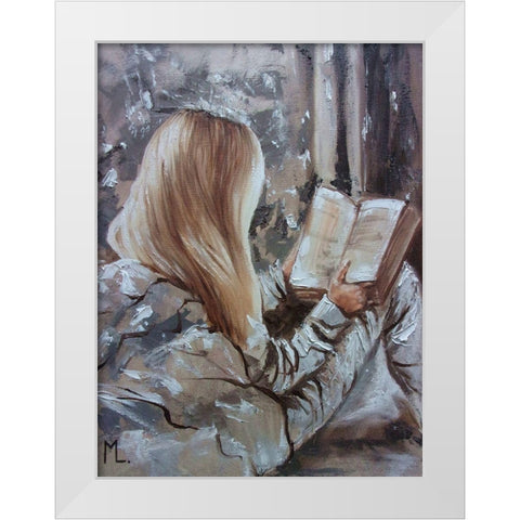 I Like Read Books White Modern Wood Framed Art Print by Luniak, Monika