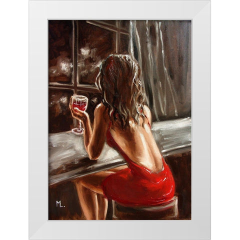 Warm Night White Modern Wood Framed Art Print by Luniak, Monika